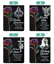 Premium Statuetka Nagrobna 26 cm – Wieczna Róża Kolorowa