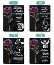 Premium Statuetka Nagrobna 26 cm – Wieczna Róża Kolorowa