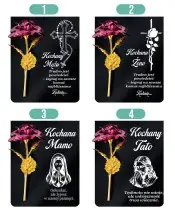 Premium Statuetka Nagrobna 26 cm – Wieczna Róża Różowa