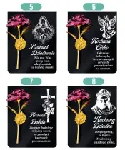 Premium Statuetka Nagrobna 26 cm – Wieczna Róża Różowa