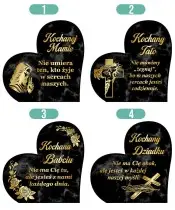 Duży Znicz Premium XL Marmurowy Na Grób Z Lampką Solarną