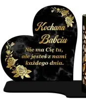 Wieczny Znicz Premium XL Marmurowe Serce Na Grób