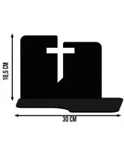 Duży Wieczny Znicz Premium XL Marmurowy Krzyż