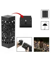 Wieczny Znicz Solarny Premium Elegancki Złoty Krzyż Statuetka na Pomnik