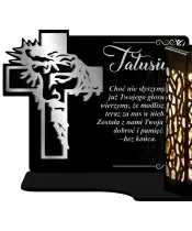 Wieczny Znicz Solarny Statuetka Premium Krzyż na Grób Wszystkich Świętych