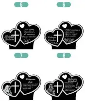 Znicz Premium Statuetka Dwa Serca Kryształowe Zdjęcie 3D Na Grób