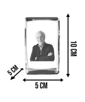 Znicz Premium Statuetka Dwa Serca Kryształowe Zdjęcie 3D Na Grób