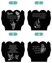 Znicz Premium Statuetka Led Dłonie Świeca Pamiętamy Na Cmentarz