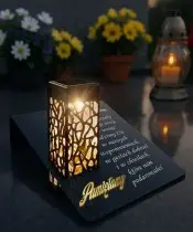 Znicz Solarny Statuetka Premium Pamiętamy Na Grób Wszystkich Świętych