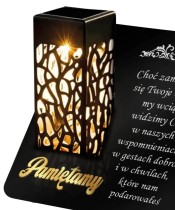 Znicz Solarny Statuetka Premium Pamiętamy Na Grób Wszystkich Świętych