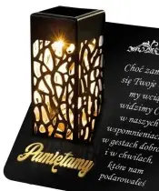 Znicz Solarny Statuetka Premium Pamiętamy Na Grób Wszystkich Świętych