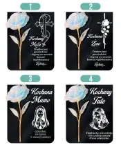 Statuetka Premium Z Wieczną Różą 22 cm Na Grób Wszystkich Świętych