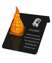 Znicz Statuetka Premium Lampka Led Płomień Na Grób Wszystkich Świętych
