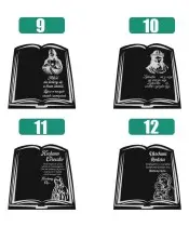 Statuetka Księga Premium 22 cm Z Czerwoną Różą Wieczną Na Grób