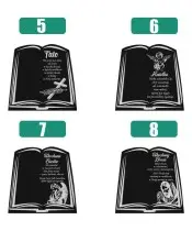 Statuetka Księga Premium 22 cm Z Holograficzną Różą Wieczną Na Grób