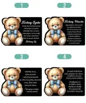 Wieczny Znicz Solarny Dla Dziecka Statuetka Miś na Grób