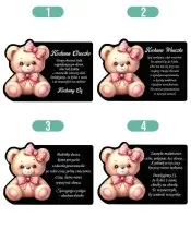 Wieczny Znicz Solarny Dla Dziecka Statuetka Miś na Grób Wszystkich Świętych