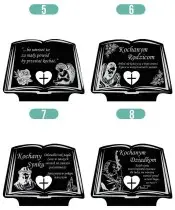 Znicz z Dedykacją Premium Księga Domek Świeca Led Na Cmentarz Grób