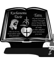 Znicz Premium Statuetka Księga Srebrna Kryształowa Kula Zdjęcie 3D Na Grób