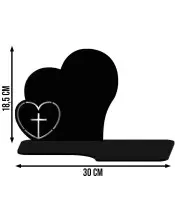 Znicz Premium Statuetka Serca Srebrna Kryształowa Kula Zdjęcie 3D Na Grób