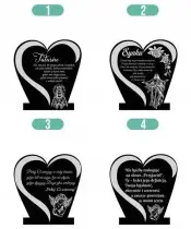 Znicz Premium Statuetka Serce Srebrna Kryształowa Kula Zdjęcie 3D Na Grób