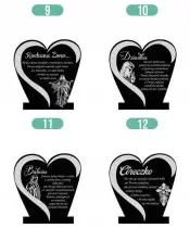 Znicz Premium Statuetka Serce Srebrna Kryształowa Kula Zdjęcie 3D Na Grób