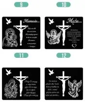 Znicz Premium Statuetka Krzyż Jezus Srebrna Kryształowa Kula Zdjęcie 3D Na Grób