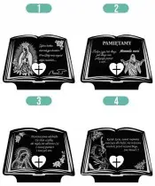 Znicz Premium Statuetka Księga Złota Kryształowa Kula Zdjęcie 3D Na Grób