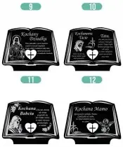 Znicz Premium Statuetka Księga Złota Kryształowa Kula Zdjęcie 3D Na Grób