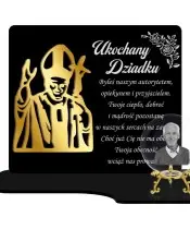 Znicz Premium Statuetka Papież Złota Kryształowa Kula Zdjęcie 3D Na Grób