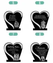 Znicz Premium Statuetka Serce Złote Kryształowa Kula Zdjęcie 3D Na Grób