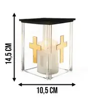 Wieczny Znicz ze Zdjęciem Premium Domek Świeca Led Na Cmentarz Grób