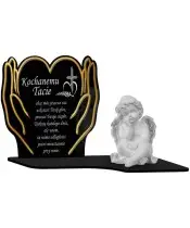 Znicz Premium Statuetka Dłonie Figurka Anioł Gipsowy Na Grób Cmentarz