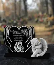 Znicz Premium Statuetka Dłonie Figurka Anioł Gipsowy Na Cmentarz Grób