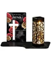 Wieczny Znicz Solarny Premium Złote Róże na Grób Wszystkich Świętych