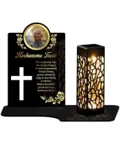 Wieczny Znicz Solarny ze Zdjęciem Premium na Grób Wszystkich Świętych