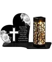 Wieczny Znicz Solarny Róże Premium na Grób Wszystkich Świętych