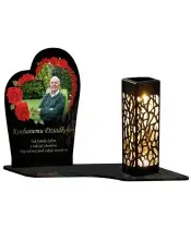 Wieczny Znicz Solarny Róże Ze Zdjęciem Premium na Grób Wszystkich Świętych