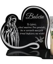 Znicz Premium Statuetka Led Serce Świeca Pamiętamy Na Cmentarz