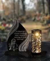 Znicz Solarny LED Statuetka Premium Jan Paweł II Na Wszystkich Świętych