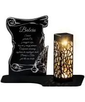 Znicz Solarny LED Statuetka Premium Papirus Na Wszystkich Świętych