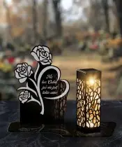 Znicz Solarny LED Statuetka Premium Róże Na Wszystkich Świętych
