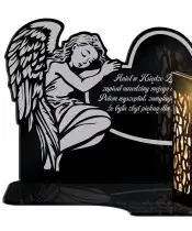 Znicz Solarny LED Statuetka Premium Anioł Na Wszystkich Świętych