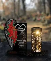 Wieczny Znicz Solarny Premium Róże Premium na Grób Wszystkich Świętych