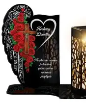 Wieczny Znicz Solarny Premium Róże Premium na Grób Wszystkich Świętych