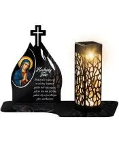 Wieczny Znicz Solarny Premium Maryja Premium na Grób Wszystkich Świętych