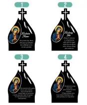 Wieczny Znicz Solarny Premium Maryja Premium na Grób Wszystkich Świętych