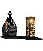 Wieczny Znicz Solarny Premium Maryja Premium na Grób Wszystkich Świętych