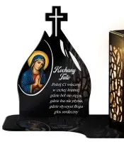 Wieczny Znicz Solarny Premium Maryja Premium na Grób Wszystkich Świętych