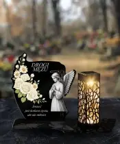 Wieczny Znicz Solarny Premium Anioł Premium na Grób Wszystkich Świętych